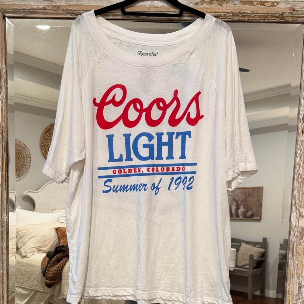 Recycled karma coors  light shirt